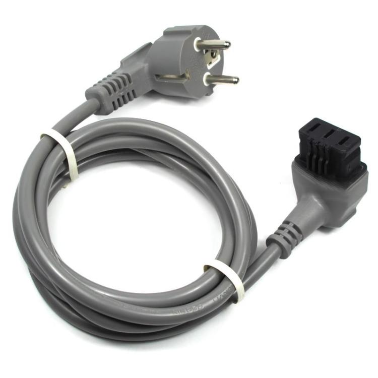 Dishwasher power cord with gray cable, US grounded plug, and connector