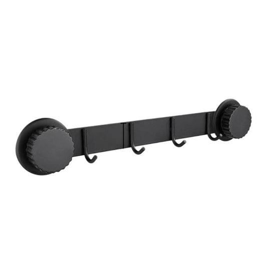 Suction Cup Hooks Stainless Steel Multi-Hook Rack For Kitchen, Bathroom, Single 4-hook Black, Single 5-hook Black, Double 6-hook Black, Double 8-hook Black, Single 4-hook Gray, Single 5-hook Gray, Double 6-hook Gray, Double 8-hook Gray