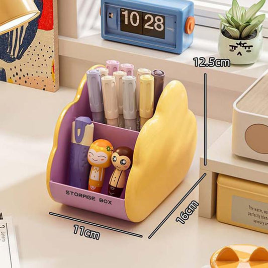 Large-Capacity Desktop Cloud Storage Box Polygonal Cosmetic Storage Rack, Small Green, Small Cream, Small Purple, Medium Cream, Medium Green, Medium Purple, Large Cream, Large Green, Large Purple