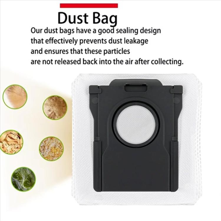 Robot vacuum dust bag replacement with sealed opening