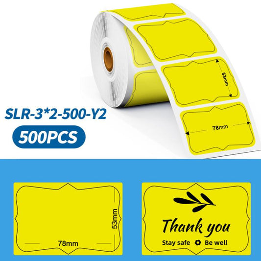Phomemo 3 x 2 Inch Shipping Label Stickers for PM241-BT/PM246S/D520-BT Printer, White-1240Sheets, Y1-Yellow-500Sheets, Y2-Yellow-500Sheets, Z2-Brown-500Sheets (, PY1-Pink-500Sheets, PY2-Pink-500Sheets
