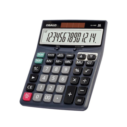 OSALO DJ-140D Check & Correction Calculator 14 Digits with 112-Step Review Solar Power for Office Accounting and Finance, DJ-140D