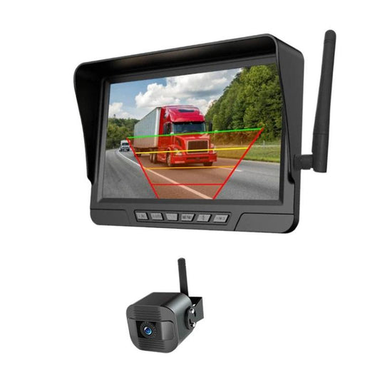 Q12 7 Inch Car HD Infrared Night Vision Wireless Recorder No-Wiring Backup Camera Monitor, One, Two, Three, Four