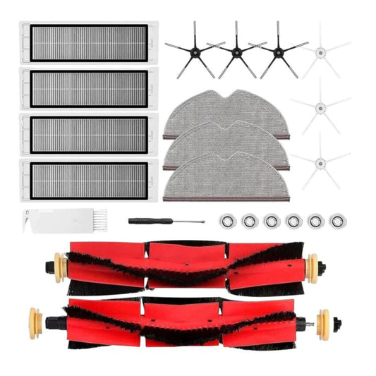 For Xiaomi Roborock S50 / S51 / S55 / S60 / S65 / S5 / S6 Robot Vacuum Cleaner Replacement Parts Removable Main Brush, 2+4+2+6+6+1 White Edge Brush, 2+4+2+6+6+1 Black Edge Brush, 2+4+3+6+6+1, 2+6+6+5+1 White Edge Brush
