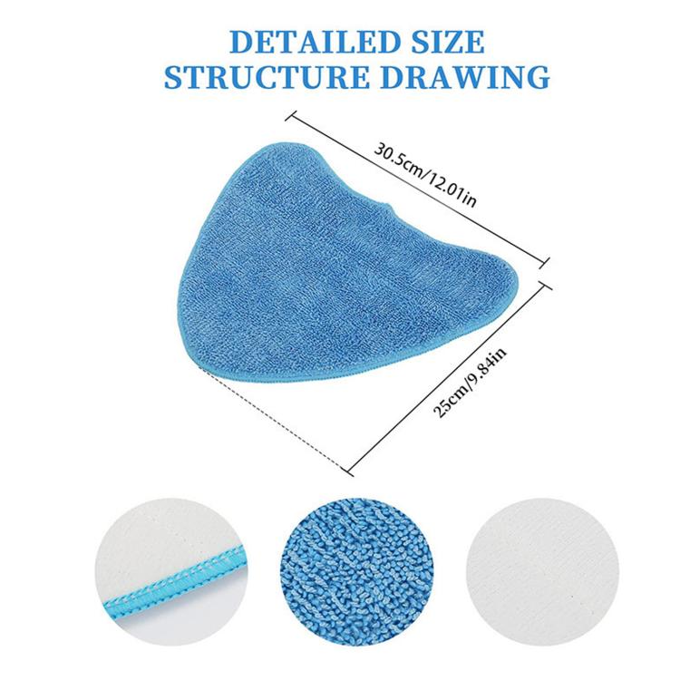 Blue microfiber steam mop pad with dense textured surface