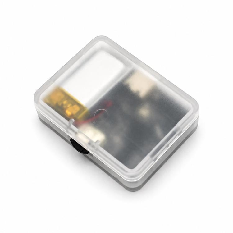 Clear protective case for smart emulator device with visible internal components