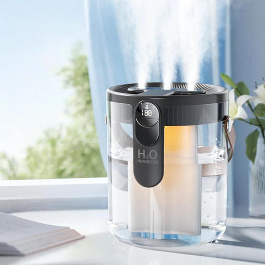 H40 3 Nozzles Household 1.5L Large Capacity Humidifier Quiet Humidifier With Ambient Light