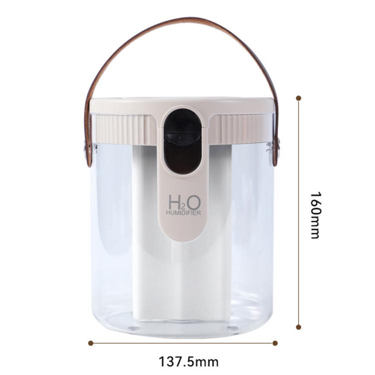 1.5L household humidifier with 3 nozzles, clear tank, and top handle
