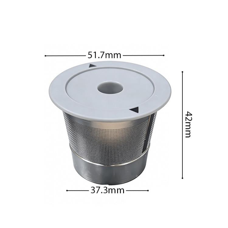 Stainless steel mesh reusable K-cup coffee filter pod with center hole