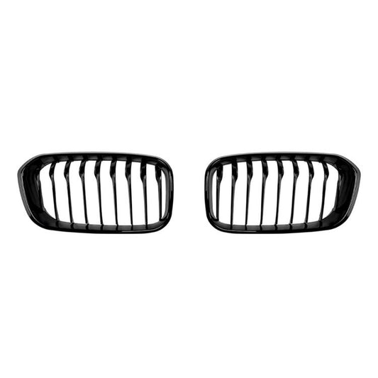 For BMW 1 Series F20 F21 LCI 2015-2019 Vertical Slat Front Grille, Single Line, Dual Line