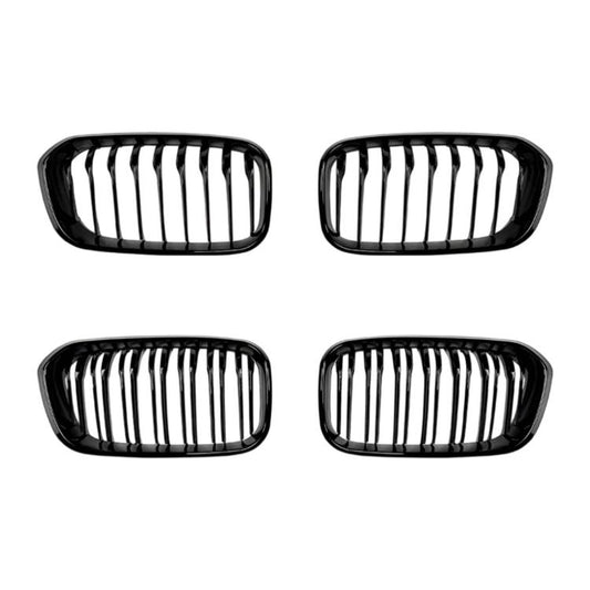 For BMW 1 Series F20 F21 LCI 2015-2019 Vertical Slat Front Grille, Single Line, Dual Line
