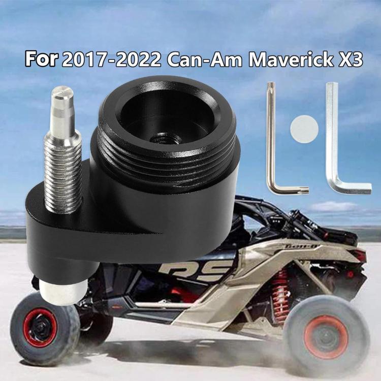 Black clutch belt removal tool with hex keys and spacer on ATV drivetrain area