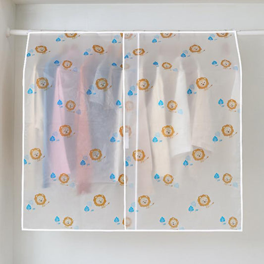 Clear Hanging Garment Bag Waterproof Clothes Dust Cover Organizer, 110x110cm Lion, 110x110cm Floral, 60x110cm Transparent, 90x110cm Transparent, 110x110cm Transparent, 150x110cm Transparent, 180x110cm Transparent
