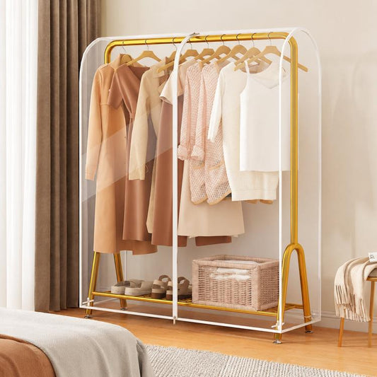 Clear Garment Rack Cover Waterproof Clothes Dust Protector Hanging Clothes Zipper Closure, 60x50x150cm Transparent, 90x50x150cm Transparent, 100x50x150cm Transparent, 110x50x150cm Transparent, 120x50x150cm Transparent, 130x50x150cm Transparent