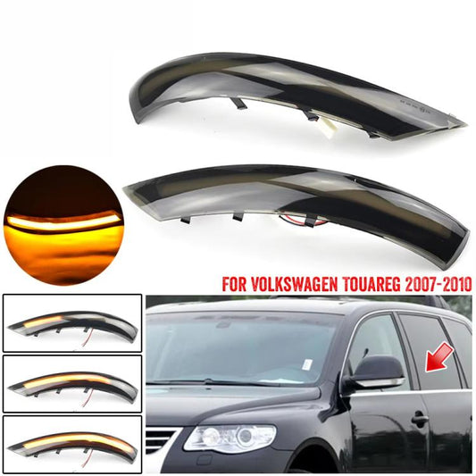 For Volkswagen Touareg 2007-2010 Dynamic LED Side Mirror Turn Signal Light Assembly 1 Pair, For Volkswagen Touareg 2007-2010