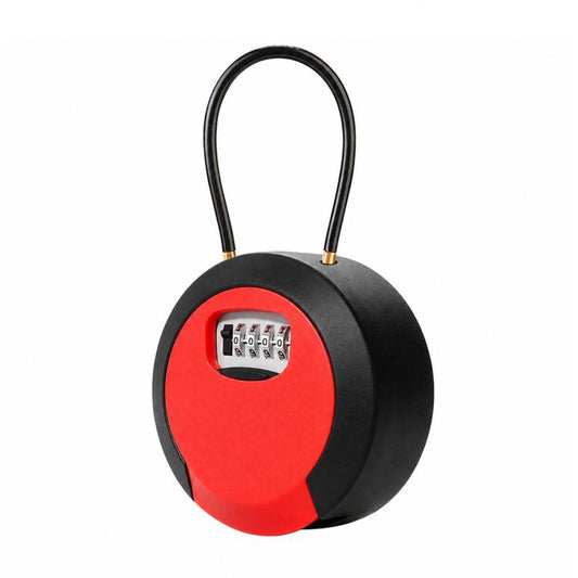 Key Lock Box Waterproof 4 Digit Combination Security Storage Case, Steel Rope Orange, Steel Rope Black, Steel Rope Red, Steel Rope Yellow, Steel Rope Gray, Steel Rope Blue, Steel Rope Green, Steel Rope Purple, Hanging Orange, Hanging Black, Hanging Red...