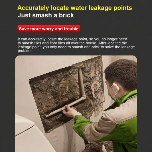 H-918 Water Leak Detector with Audio Field Strength Meter Acoustic Water Pipe Leak Locator for Wall Floor & Engine Noise, H-918