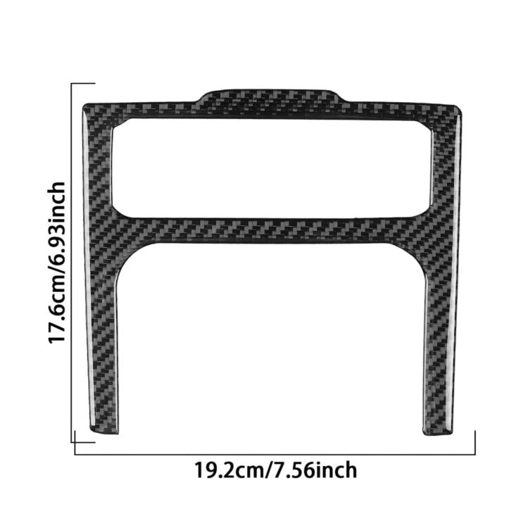 Rear air outlet lower decorative sticker template, carbon-fiber look, two openings.