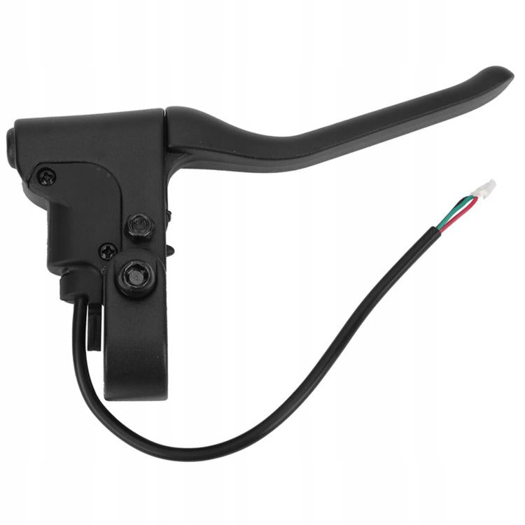 Black hand brake lever with attached brake cable