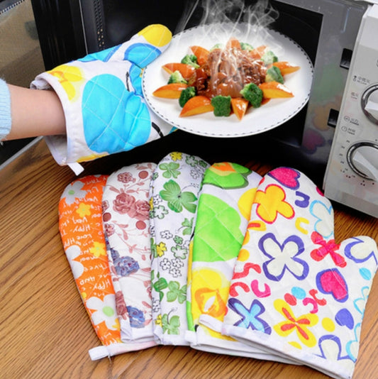 10 PCS Microwave Oven Anti-scald Gloves Household Oven Baking High Temperature Resistant Insulated Gloves, High Temperature Resistant Gloves