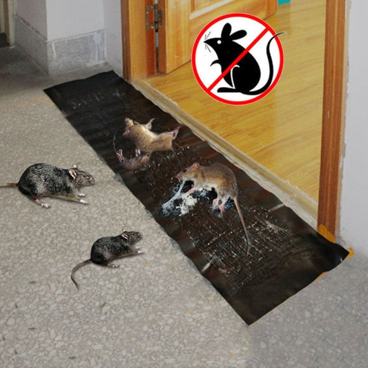 2 pcs Mouse Rodent Glue Rat Trap Board Mice Killer Length:1.2m, Long Black