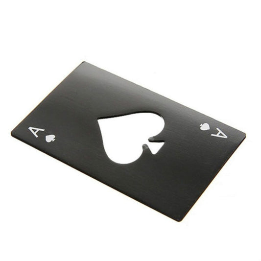 2 PCS Stainless Steel Bottle Beer Opener Poker Playing Card Spades Soda Bottle Cap Opener