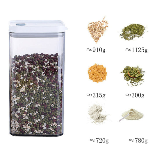 Household Coarse Grain Transparent Sealed Jar Food Grade Storage Jar Dried Fruit Snack Storage Jar with Lid, 700ml, 1100ml, 1500ml