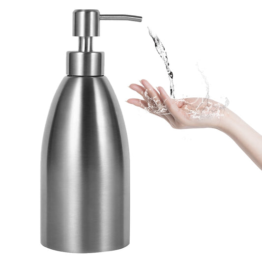 500ml Stainless Steel Soap Dispenser Kitchen Bathroom Shampoo Box Detergent Bottle, 500ml Soap Dispenser