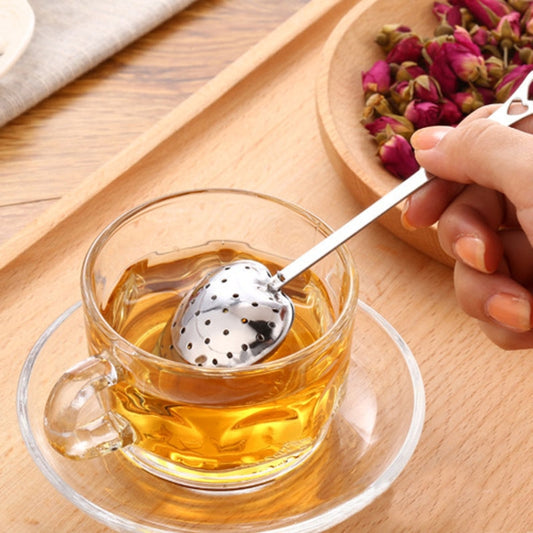 2 PCS Stainless Steel Practical Heart Shape Tea Infuser Spoon Strainer, Heart Shape Tea Infuser