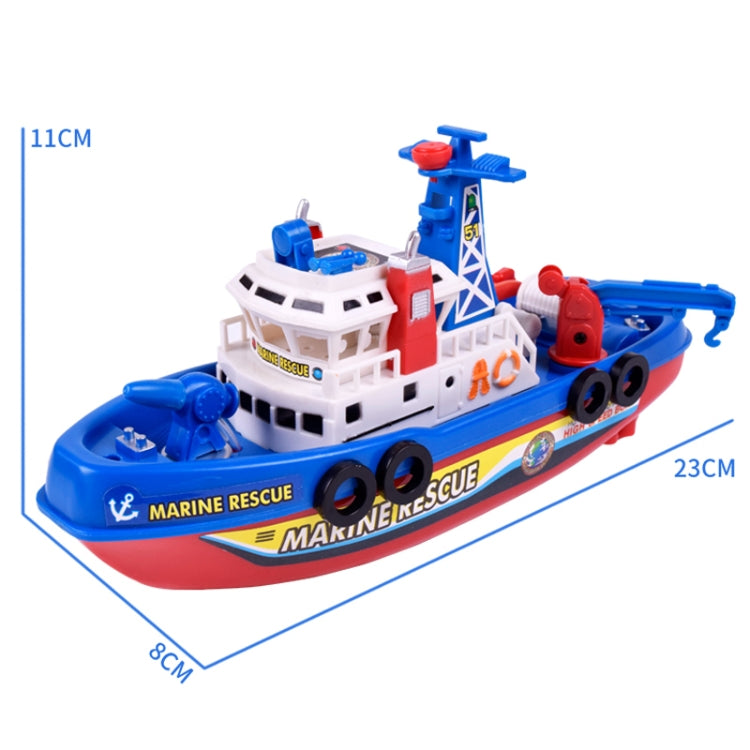Electric Fishing Fire Boat Baby Shower Toy with Water Spray & Light & Sound Function, Electric Fishing Fire Boat