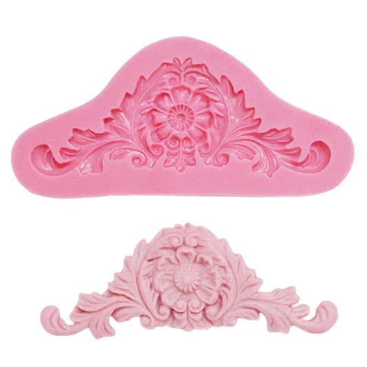 2 PCS Vintage Embossed Fondant Silicone Mold Court Lace Flower Vine DOY Baking Cake Tool, Lace Flower Vine(Pink), Lace Flower Vine(Gray)