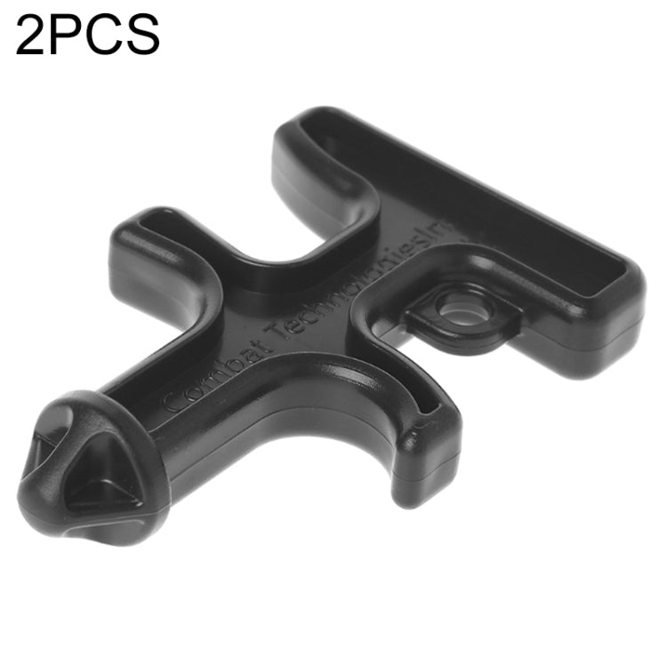 Black finger stinger self-defense tool clip set, two-piece
