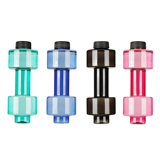 Dumbbell water bottle cups set, multi-color striped design (4 styles shown)