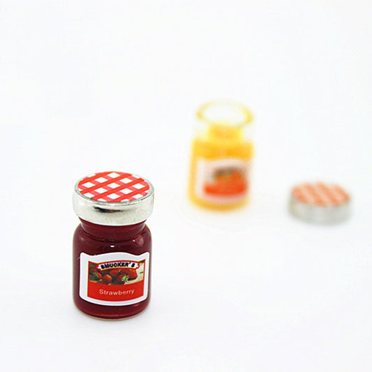 Doll House Mini Accessories Mini Jam Jar Simulation Kitchen Condiments, Jam Jar
