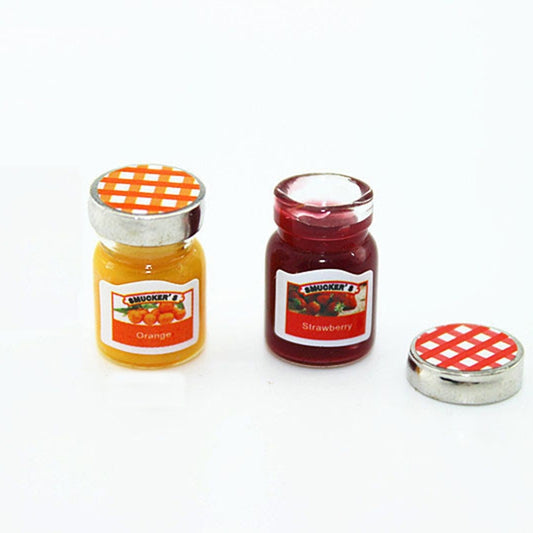 Doll House Mini Accessories Mini Jam Jar Simulation Kitchen Condiments, Jam Jar