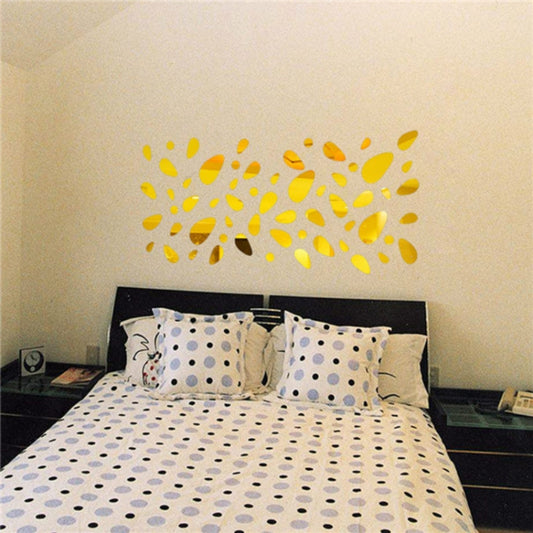 12 PCS/S 3D Mirror Removable Wall Sticker For Living Room Bedroom TV Background Mirror Mural Wall Decor