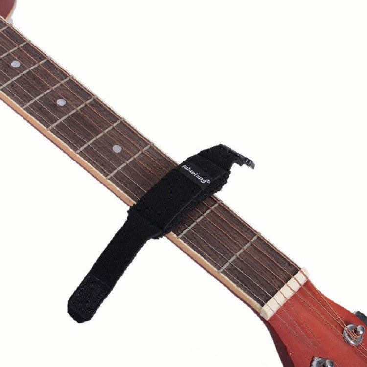 Guitar string damper strap, black cloth muffler band on frets