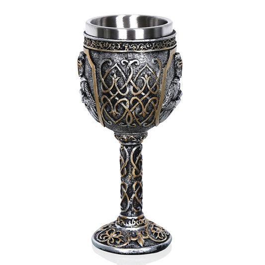 3D Viking Skull Coffee Beer Mug Skull Mug Beer Wine Drink Gift Stainless Steel Knight Decorative Cup for Men, Goblet, Mug