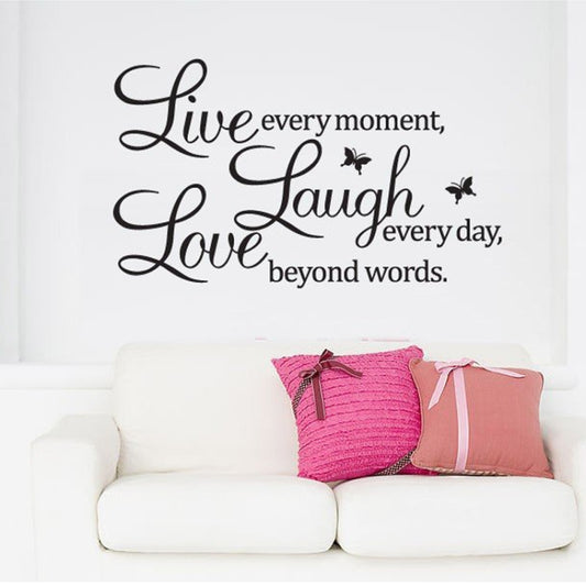 Live Love Butterfly Rumor Removable Wall Sticker, Live Love Butterfly