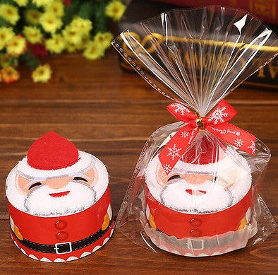 Christmas Creative Cake Towel Gift Washcloth Christmas Cute Towel Presents