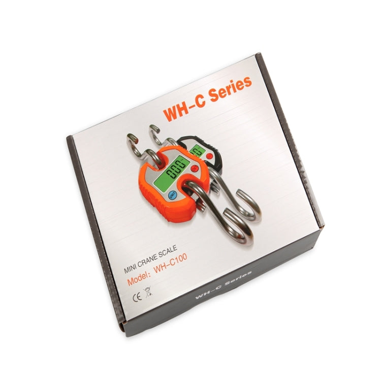 WH-C series mini portable digital hook scale retail box with product image