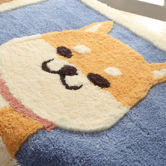 Cartoon Flocking Carpet Home Bathroom Non-slip Absorbent Pad, 45×65 cm, 50×80 cm