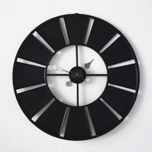 Digital Round Retro Wall Clock Creative License Plate Wrought Iron Decorative Clock, Round Retro Wall Clock