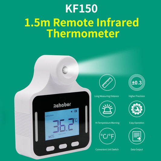 KF150 Long-distance Handsfree Non-contact Forehead Body Light-sensitive Distance Sensor Infrared Thermometer, 2.8 inch LCD Display Screen, KF150