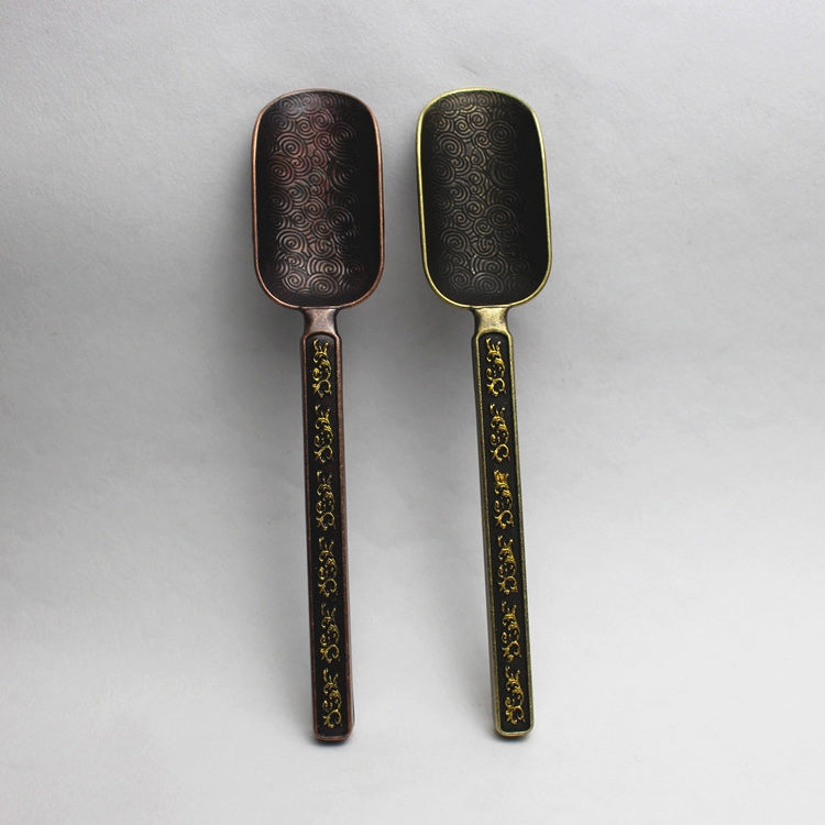 Copper-zinc Flower Pattern Tea Spoon Kungfu Teaism Accessories