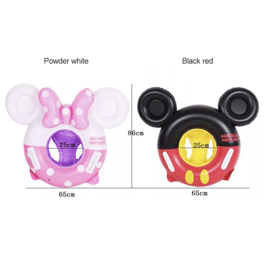 Baby Cartoon Inflatable Swimming Ring Lifesaving Ring Axillary Ring Suitable for Children Aged 2-6, Size: 86x65cm, Size: 86x65cm (Black Red), Size: 86x65cm (Pink + White)
