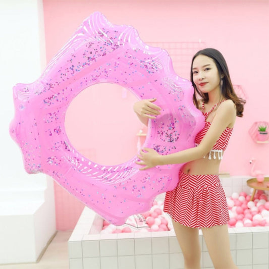Shell Shape Inflatable Swimming Ring Lifesaving Ring Axillary Ring, Size: L,100x110cm, Size: 100x110cm (Pink), Size: 100x110cm(Blue)