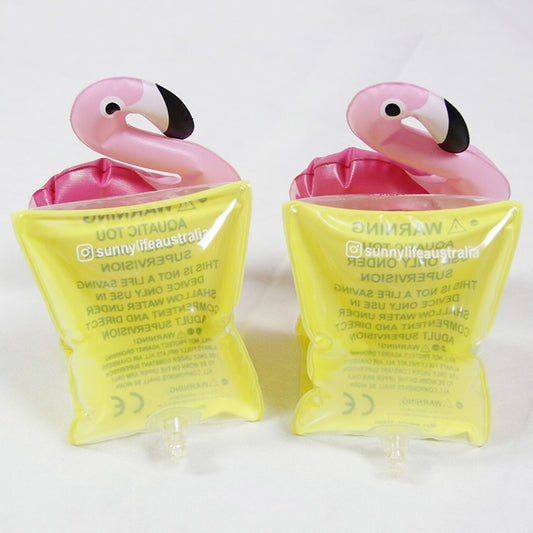 Children Inflatable Flamingo Shape Arm Bands Floatation Sleeves Water Wings Swimming Floats, Size: 16x20x15cm, Flamingo Shape