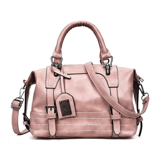 Fashion Casual Retro Oil PU Shoulder Bag Ladies Handbag Messenger Bag