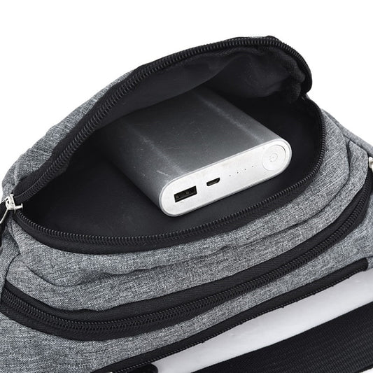 Pure Color Multi-function Pockets Waterproof Chest Bag Waist Crossbody Sports Bag